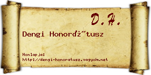 Dengi Honorátusz névjegykártya